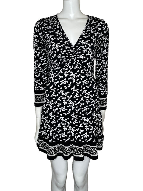 Vestido Michael Kors Mini Estampado Negro-Talla S