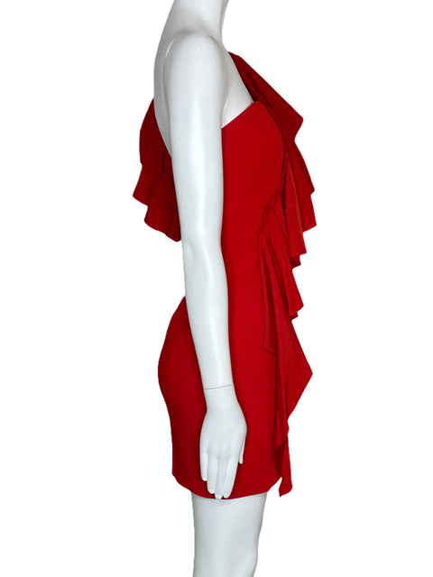 Vestido Cinq á Sept One Shoulder Vuelo Naranja-Talla 0