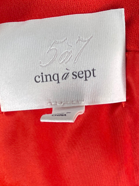 Vestido Cinq á Sept One Shoulder Vuelo Naranja-Talla 0