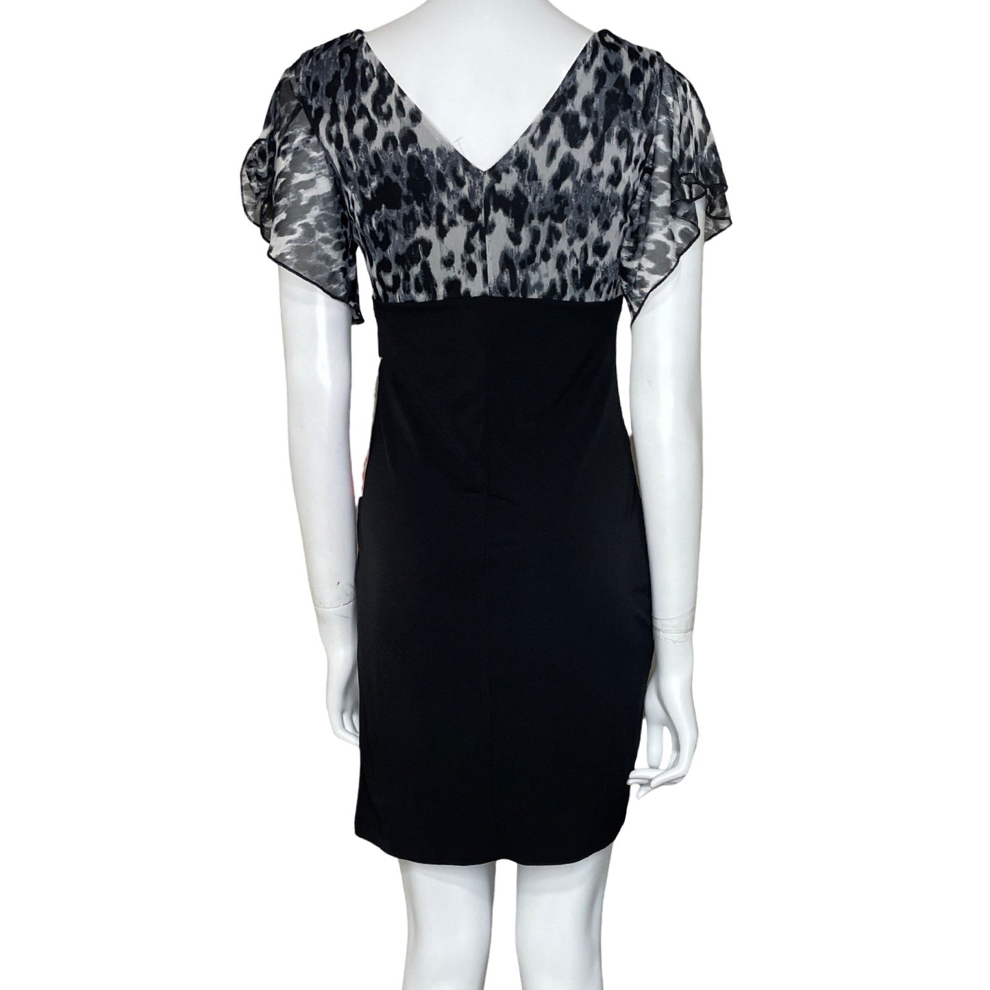 Vestido Enfocus Estampado Print Negro-Talla-4