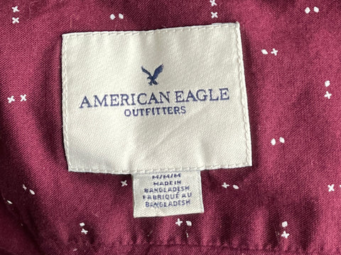 Camisa American Eagle Manga Larga Rojo-Talla M