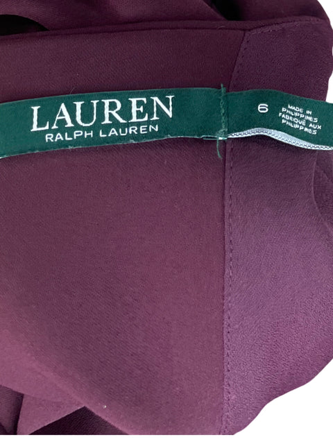 Vestido Ralph Lauren Fluido Rojo Vino - Talla 6