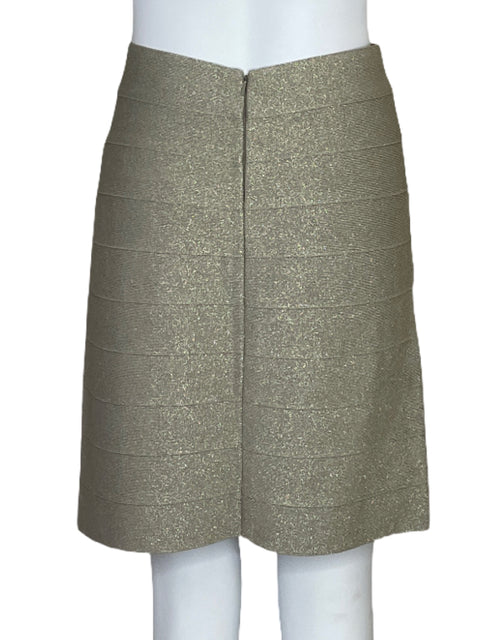 Falda Carmen Marc Valvo Brillo Dorado-Talla M