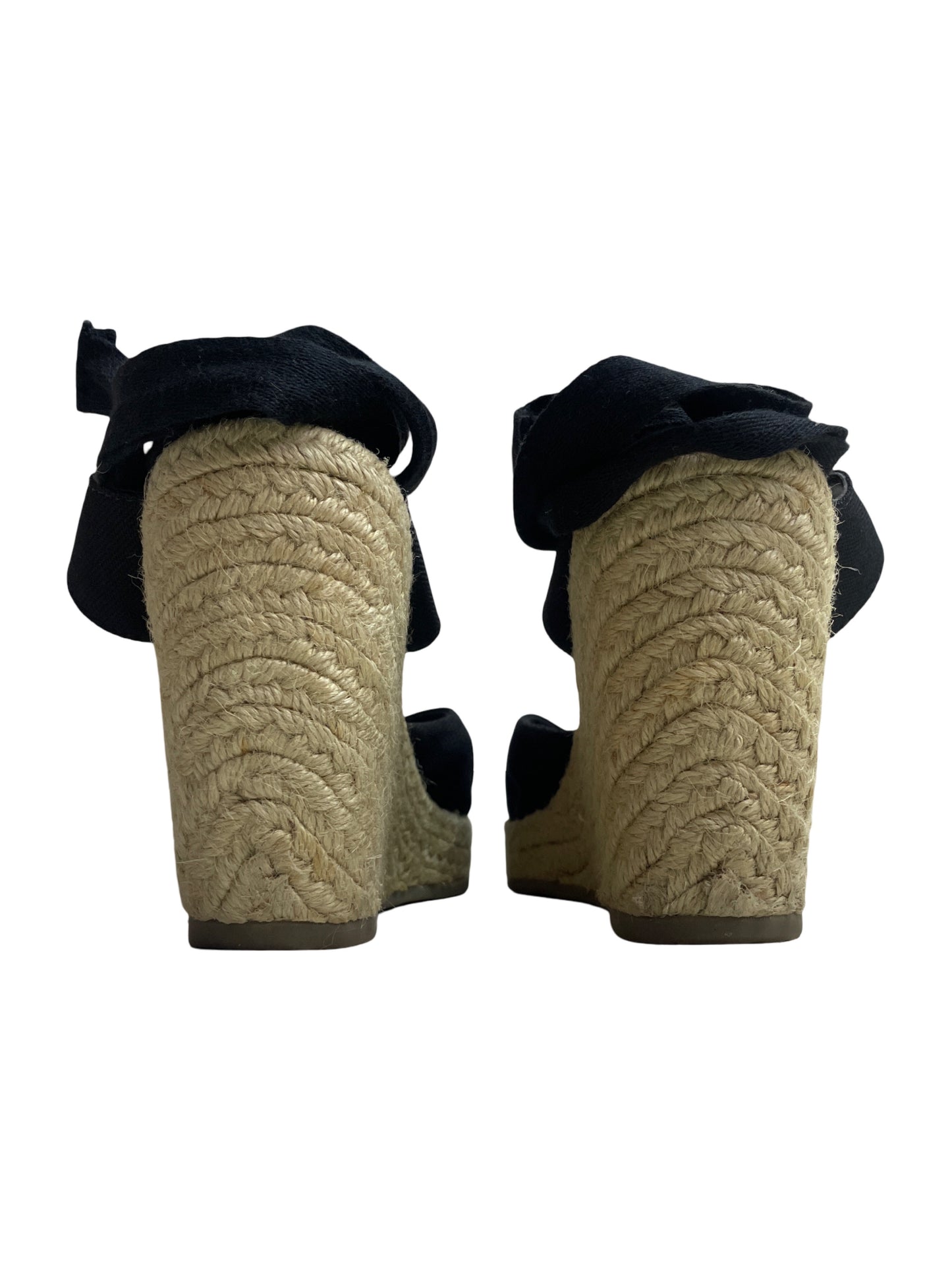 Sandalias Touche De Yute Negro - Talla 6