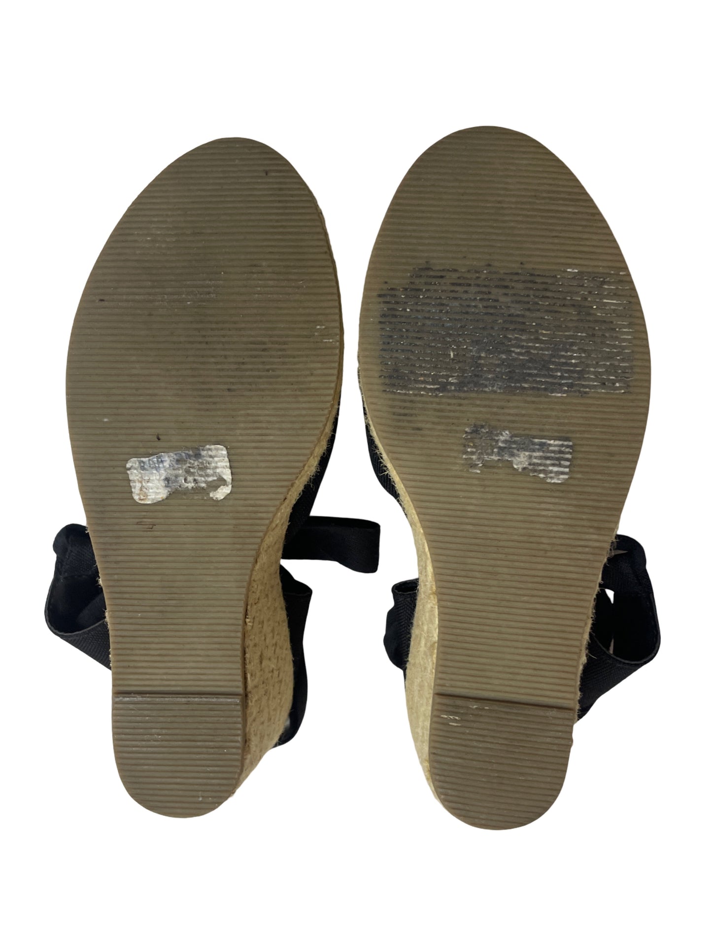 Sandalias Touche De Yute Negro - Talla 6