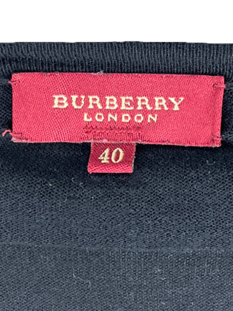Sweater Burberry Botones Negro-Talla 40