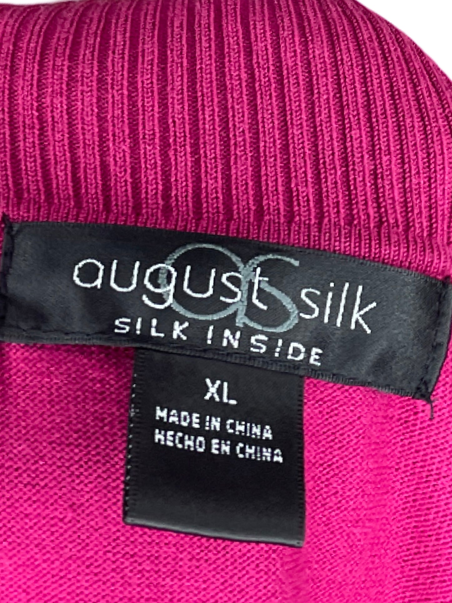 Blusa August Silk Cuello Alto Rosado-Talla XL