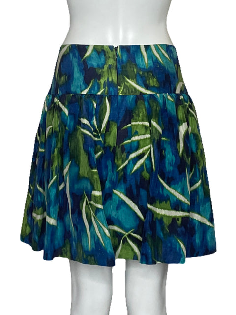 Falda Kenneth Cole Mini Estampado Verde - Talla 6