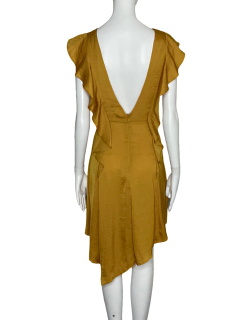 Vestido BCBG Vuelos Fluido Mostaza-Talla 6