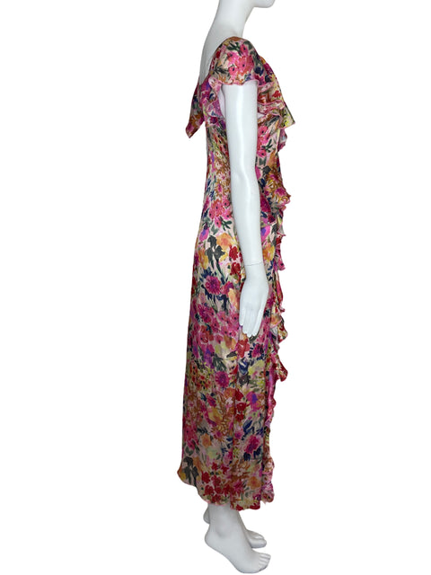 Vestido Zara Vuelos Floral Rosado-Talla S