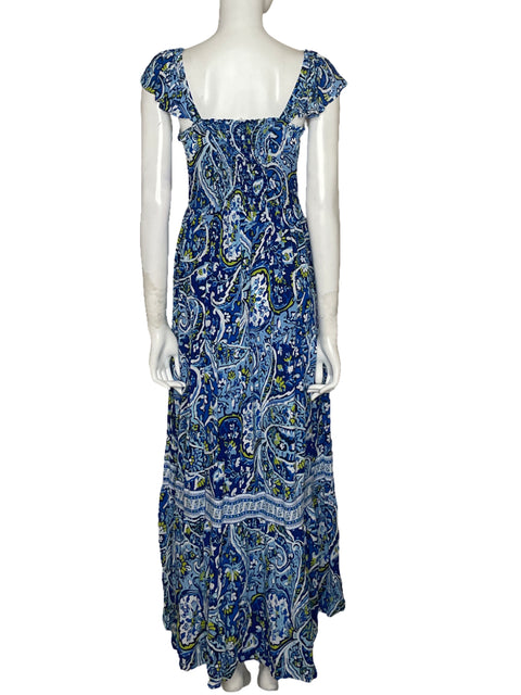 Vestido Sfera Casual Sin Mangas Estampado Azul - Talla L