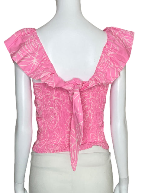 Blusa Tesoro TPS Fruncido Vuelos Rosado-Talla S