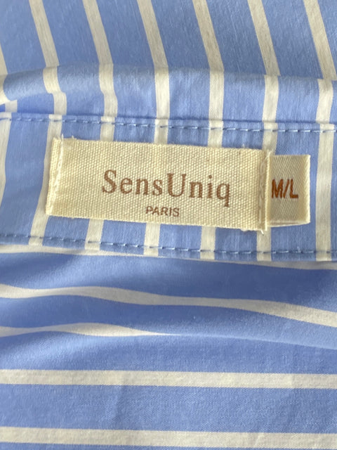 Camisa SensUniq Oversize Rayas Azul-Talla M