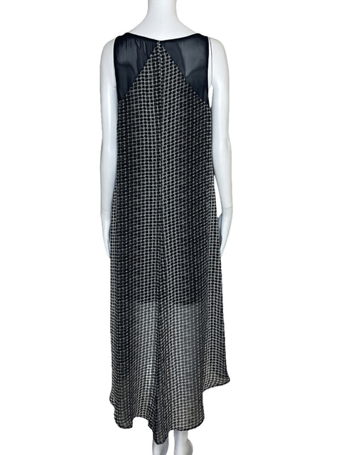 Vestido BCBG Sin Mangas Lunares Negro-Talla M