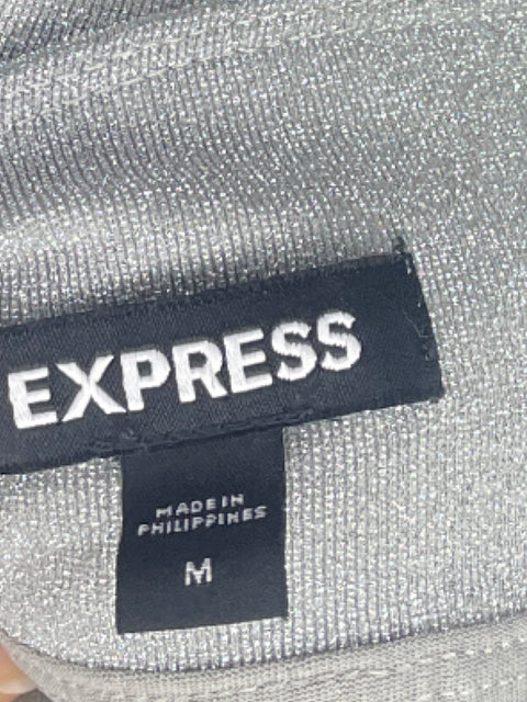 Vestido Express Tiras Brillante Plateado - Talla M