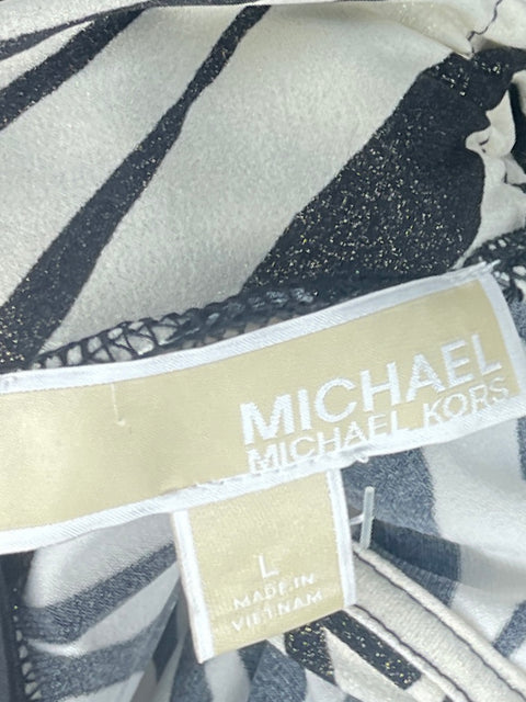 Vestido Michael Kors Animal Print Beige - Talla L