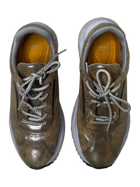 Zapatillas Velez Brillante Dorado - Talla 39