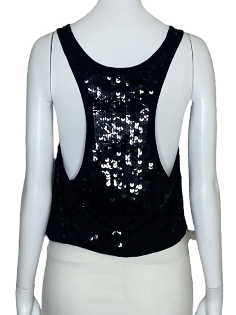 Top Urban Vibe Lentejuelas Negro-Talla L