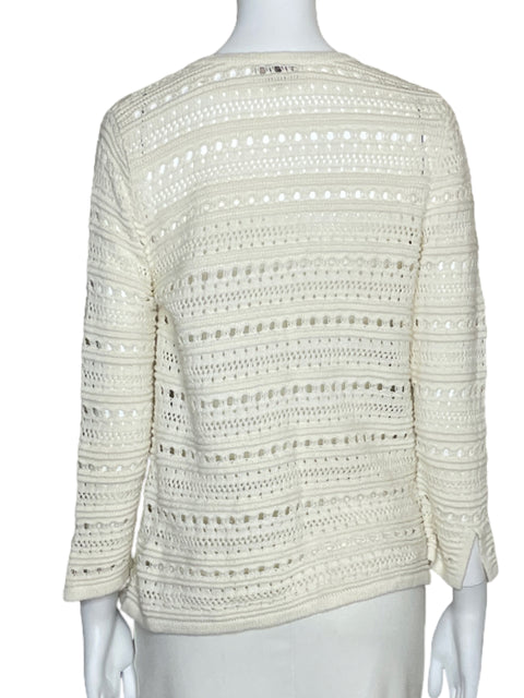 Cardigan Loft Tejido Blanco-Talla S
