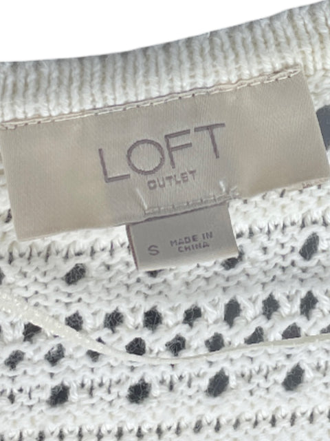 Cardigan Loft Tejido Blanco-Talla S