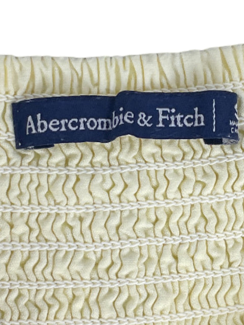 Top Abercrombie & Fitch Encaje Tiras Amarillo-Talla S