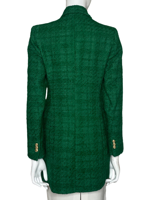 Blazer Zara Tweed Verde - Talla S