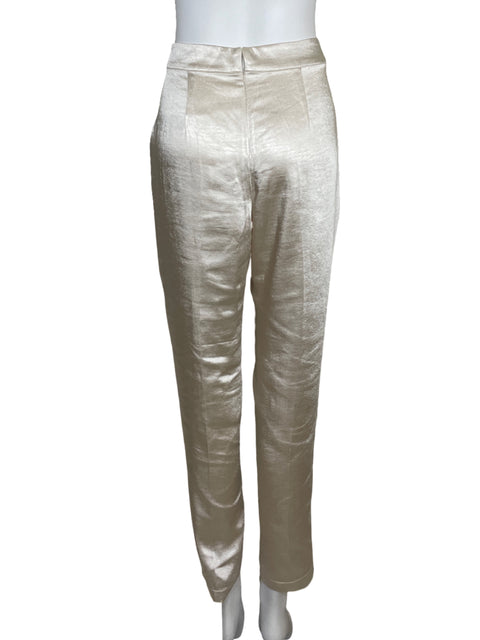 Pantalón Lush Pinzas Bolsillo Beige-Talla S