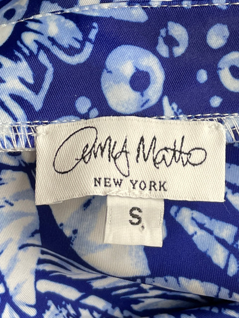 Vestido Amy Matto Estampado Azul-Talla S