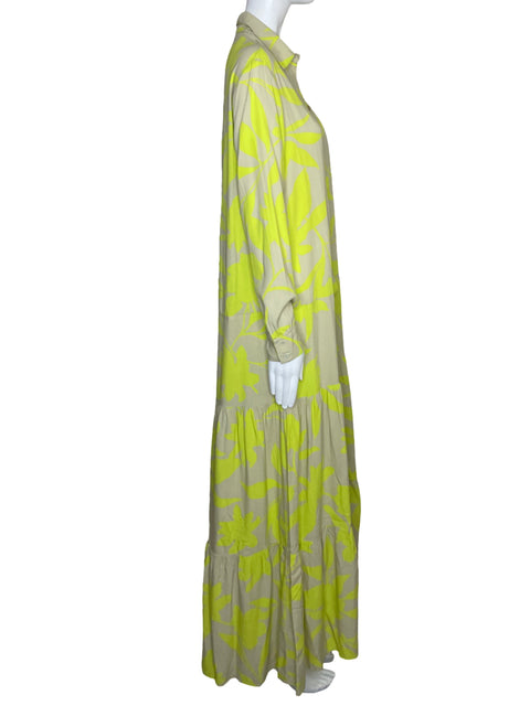Vestido Zinzane Camisero Estampado Beige-Talla S