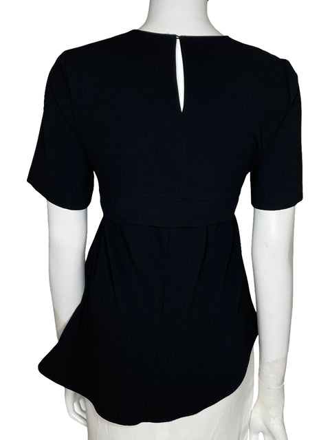Blusa Zara Asimétrica Negro-Talla S