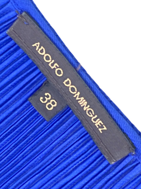 Cardigan Adolfo Dominguez Plisado Azul-Talla 4