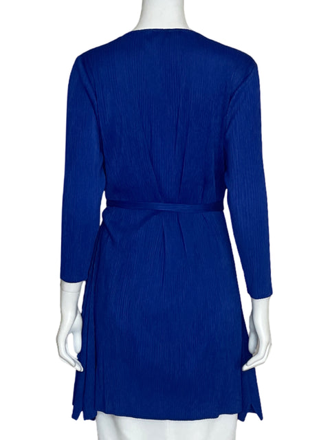 Cardigan Adolfo Dominguez Plisado Azul-Talla 4