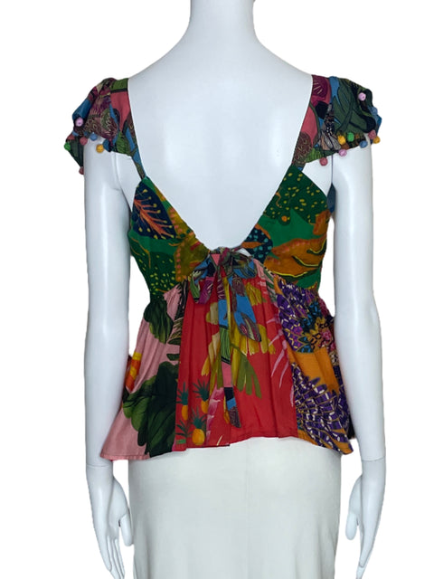 Blusa FarmRio Vuelo Lazo Naranja-Talla XSl