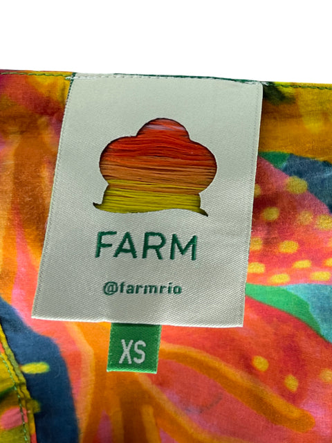 Blusa FarmRio Vuelo Lazo Naranja-Talla XSl