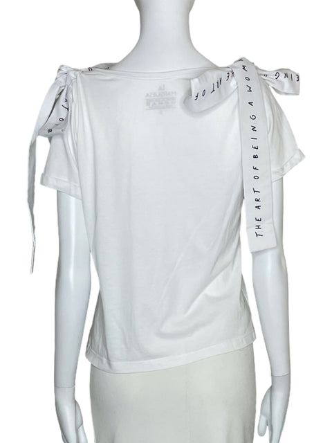 Blusa La Marqueza Cuello V Blanco-Talla S