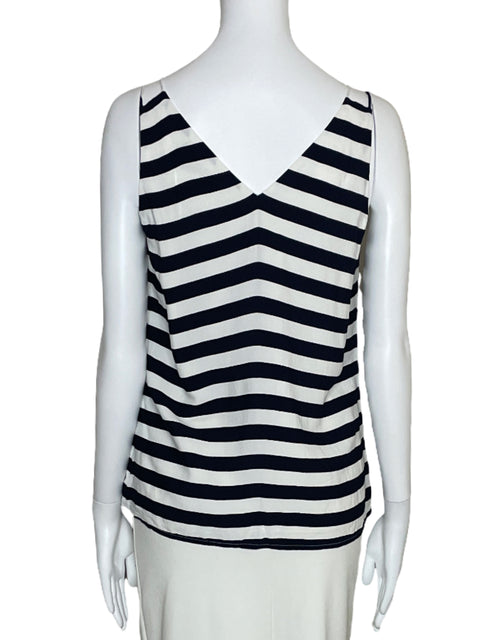 Blusa Esprit Rayas Tiras Blanco-Talla 6
