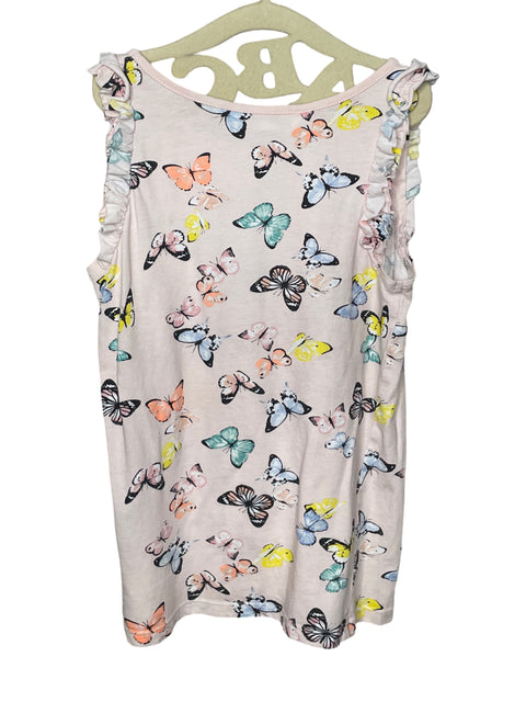 Top H&M Mariposas Rosado-Talla 6-8Y
