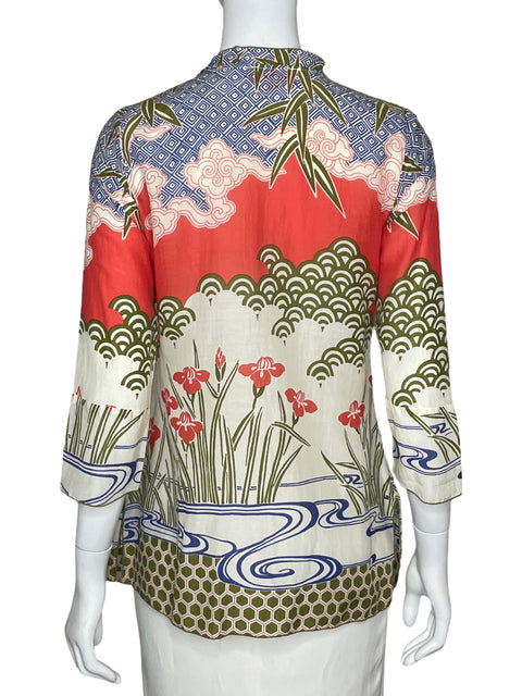 Blusa HaleBob Cabana Estampada Blanco-Talla XS