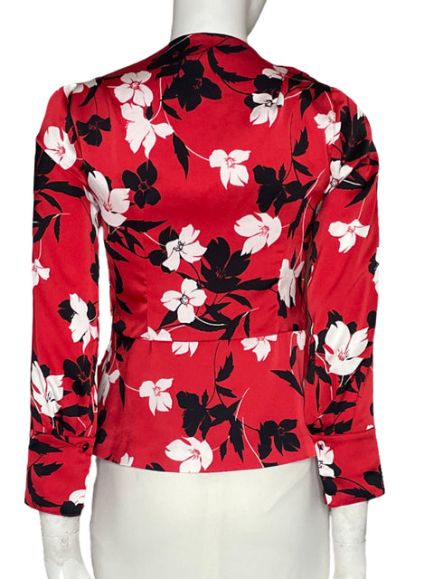 Blazer BCBG Flores Rojo - Talla XXS