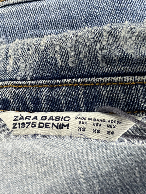 Chaqueta Zara Denim Azul-Talla XS