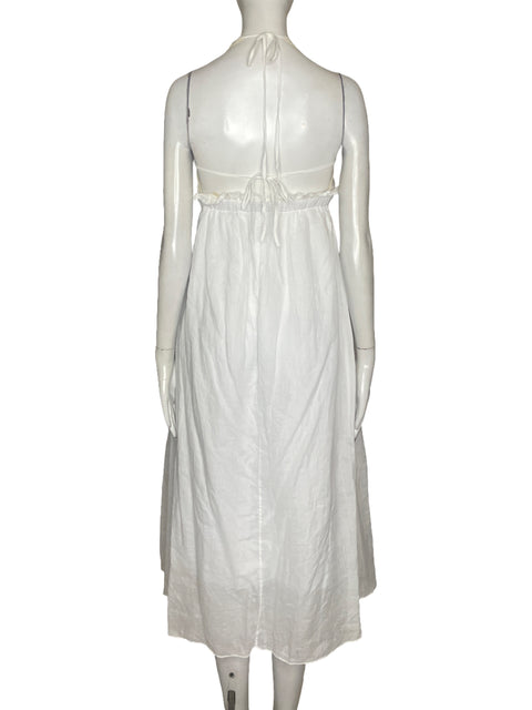 Vestido Sandro Bordados Blanco - Talla 36