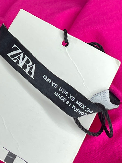 Vestido Zara Tejido Rosado-Talla XS
