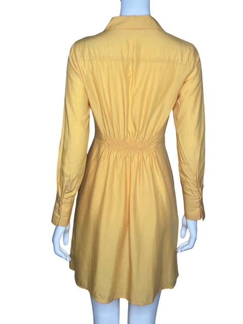 Vestido MNG Camisero Amarillo-Talla 2