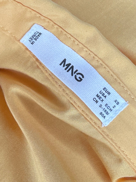Vestido MNG Camisero Amarillo-Talla 2