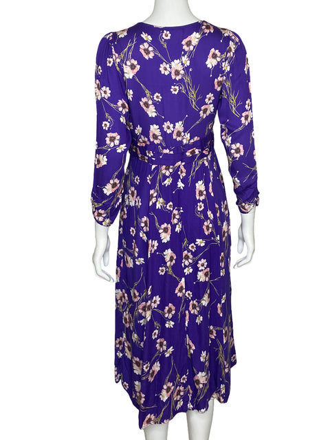 Vestido MNG Camisero Floral Morado-Talla 4