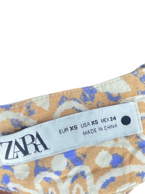 Vestido Zara Halter Botones Beige - Talla XS