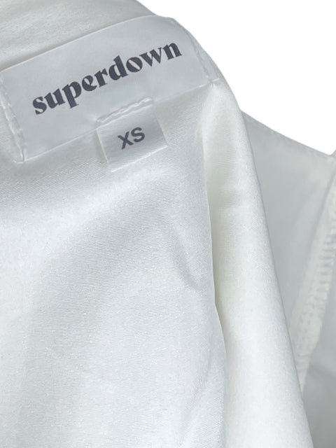 Vestido Superdown Mini Mangas Largas Blanco - Talla XS