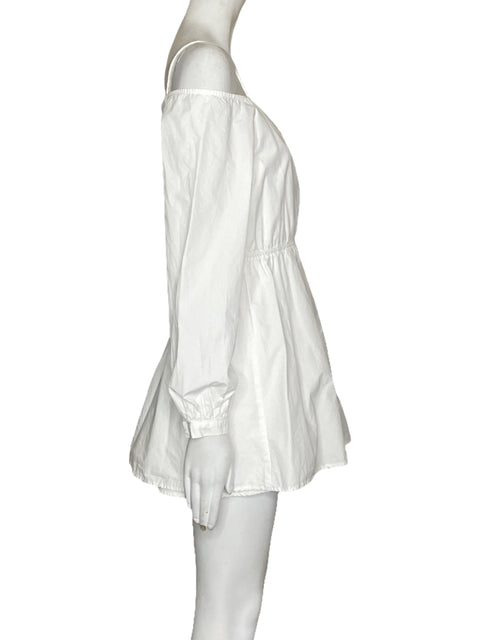 Vestido Superdown Mini Mangas Largas Blanco - Talla XS