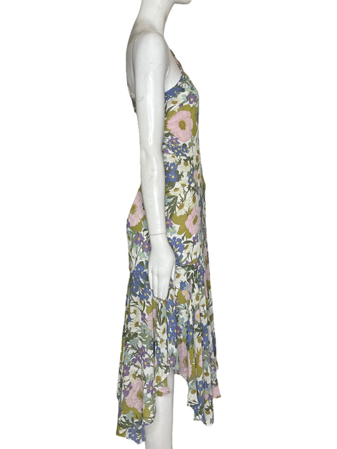 Vestido ASTR The Label One Shoulder Floral Blanco - Talla XS