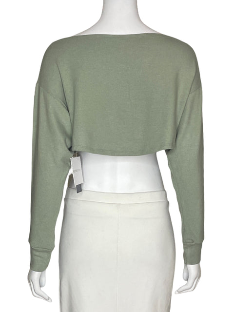 Top Beyond Yoga Mangas Larga Verde - Talla S
